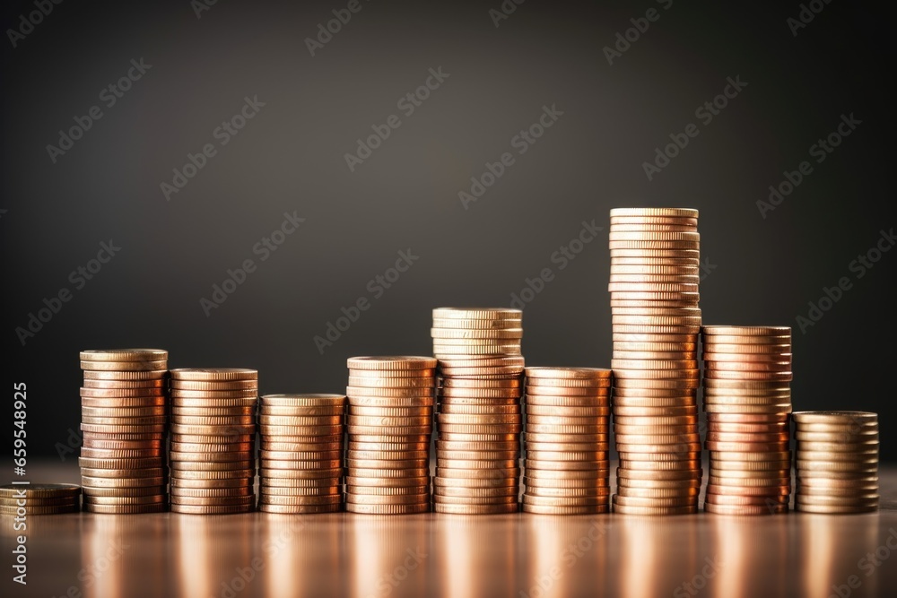 stacks of coins arranged in increasing order stacks of coins arranged in increasing order