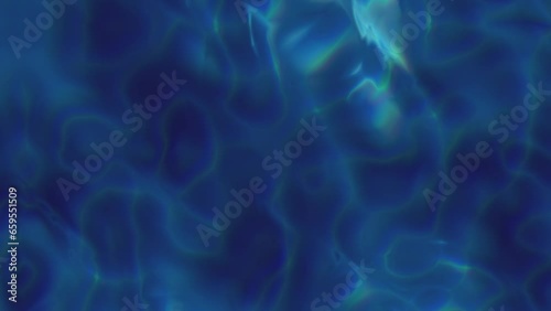 Hypnotic and abstract blue smoky or liquid motion background. Seamless loop animation.