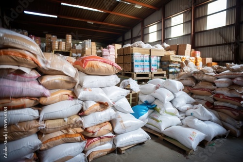 heap of unsold products in a warehouse