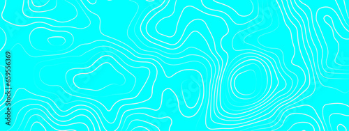 Abstract colorful wavy topographic map and curved lines background. Abstract geographic wave grid line map. Abstract topography relief. vector illustration.