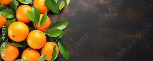 fresh tasty tangerines copy space