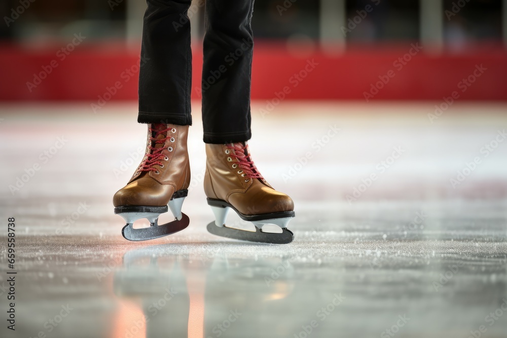 Figure skating man. Sport training. Generate Ai Figure skating man. Sport training. Generate Ai
