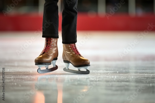 Figure skating man. Sport training. Generate Ai