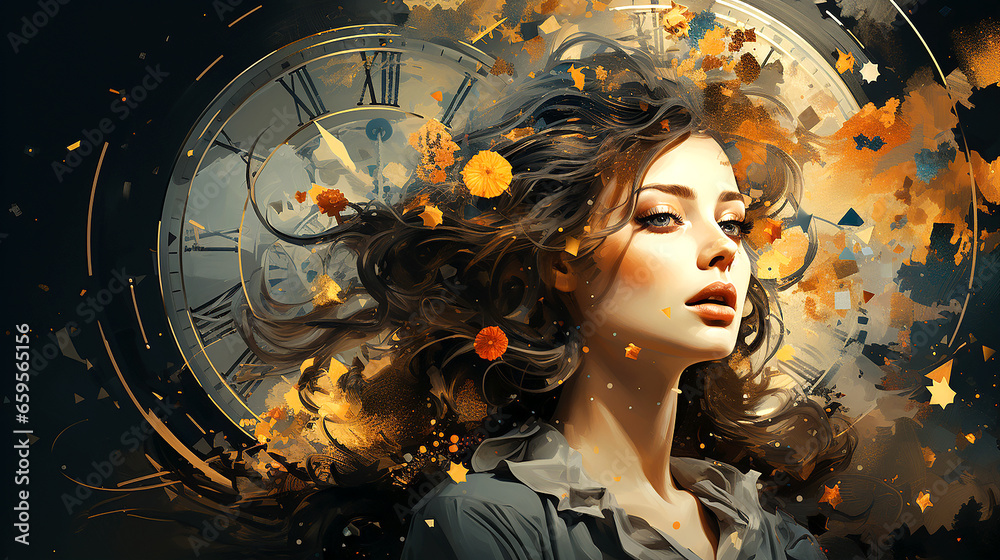 Abstract illustration of the transience of human life Abstract illustration of the transience of human life