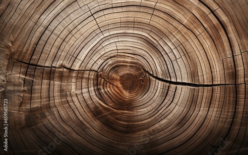 Stump of tree felled - section of the trunk with annual rings