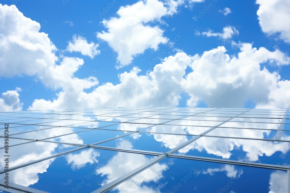 Fototapeta premium a sky filled with printable solar cells