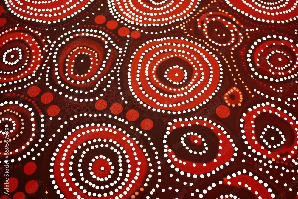close-up of aboriginal dot painting close-up of aboriginal dot painting