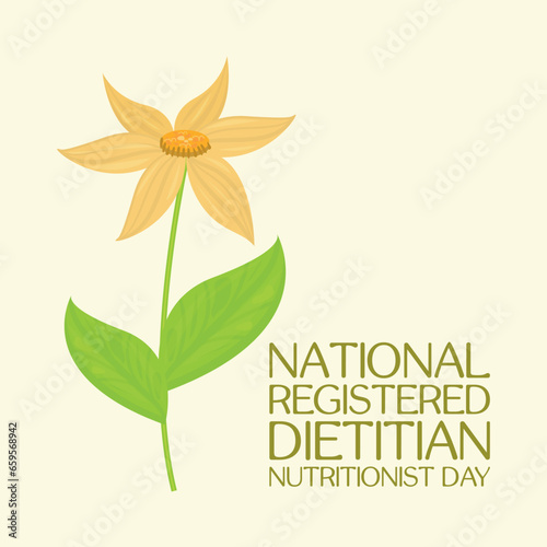National Registered Dietitian Nutritionist Day. Suitable for greeting card poster and banner