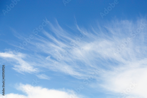 Cirrocumulus clouds in the blue sky background, sky only