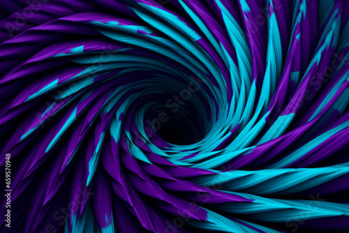 Abstract background in bold turquoise, purple and azure. Geometric shapes, waves.