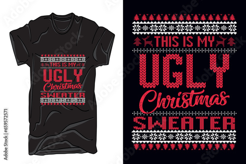  Ugly Christmas sweater design - vector Graphic, ugly Christmas t-shirt sweater design