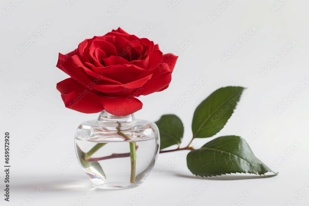 Red rose clear vase bunch. Floral sweet. Generate Ai Red rose clear vase bunch. Floral sweet. Generate Ai
