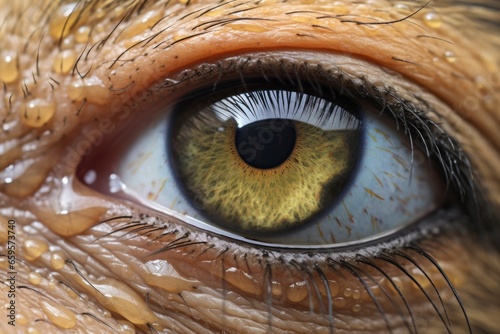 Obraz na plátně high-resolution image of a ducks swollen eye