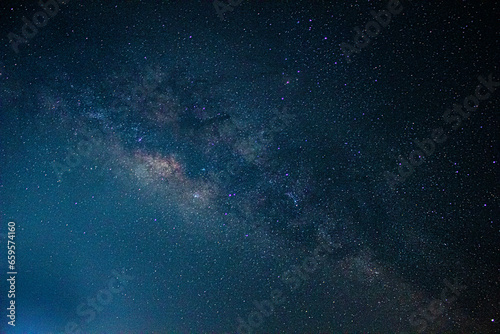 Starry night blue sky with a beautiful milkyway. image taken at Gandikotta, Andhra pradesh India.long expose and noise due to long expose and high iso.