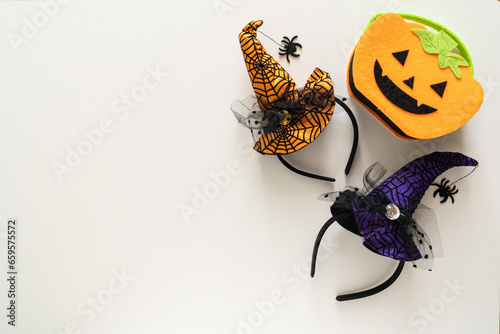 Halloween concept - festive witch hats