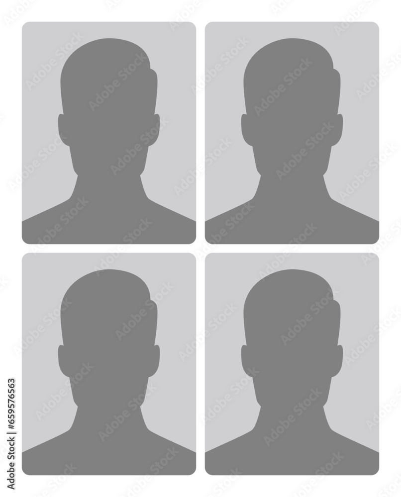 Phto Passport Silhouettes. Abstract Vector Element Phto Passport Silhouettes. Abstract Vector Element