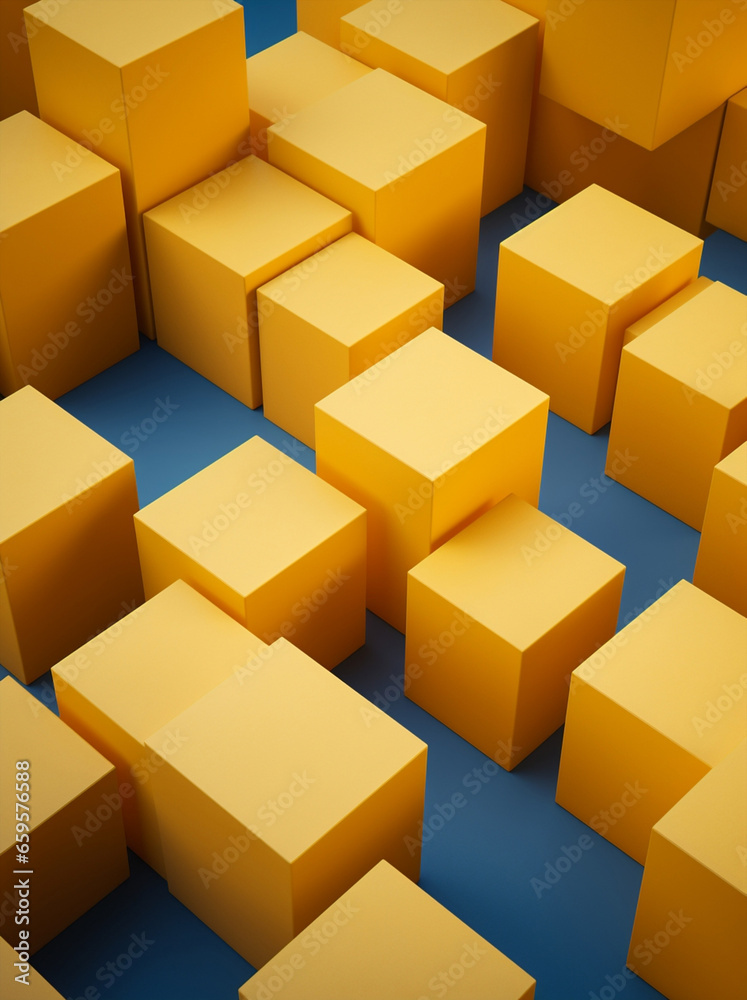 Background block abstract square cube design