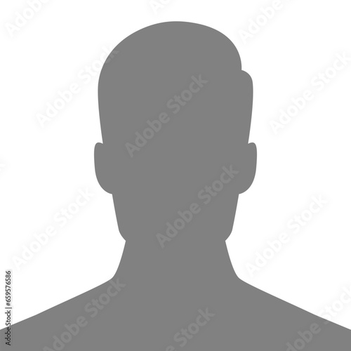 Default Avatar Profile Placeholder. Abstract Vector Silhouette Element
