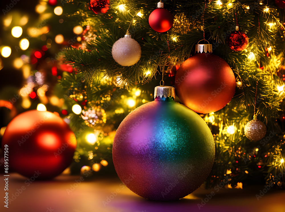 Cozy cinematic Christmas ball with warm lighting. Cozy cinematic Christmas ball with warm lighting.