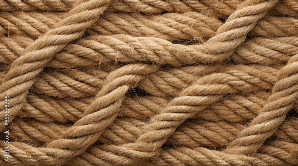 A rough, knotted background of a twine-like fabric A rough, knotted background of a twine-like fabric
