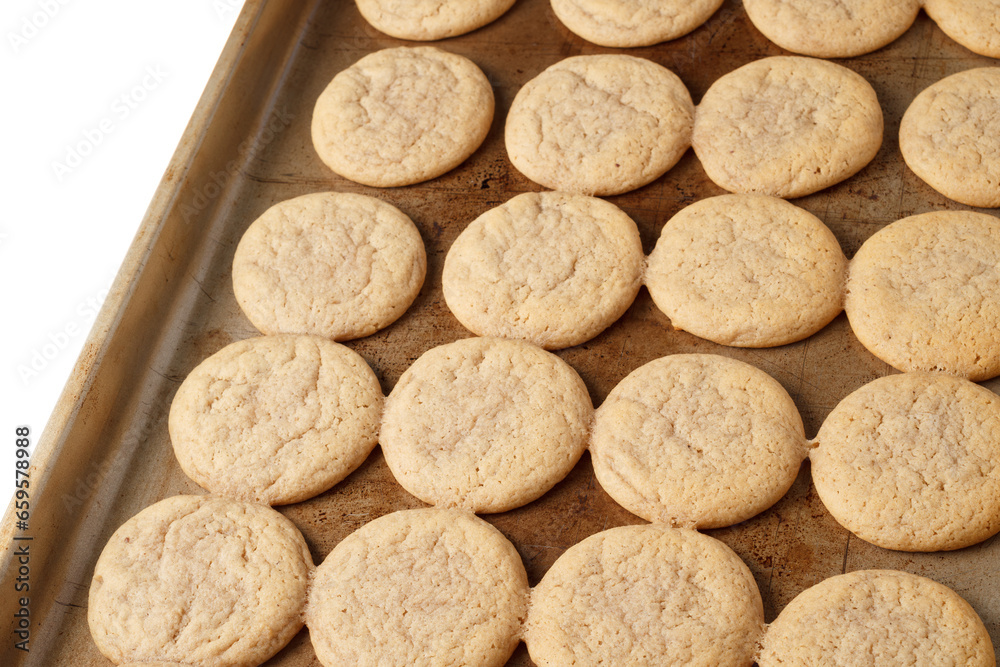 Ginger cookies on old baking sheet Ginger cookies on old baking sheet