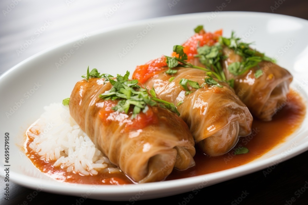 asian-style cabbage rolls wrapped in napa cabbage asian-style cabbage rolls wrapped in napa cabbage