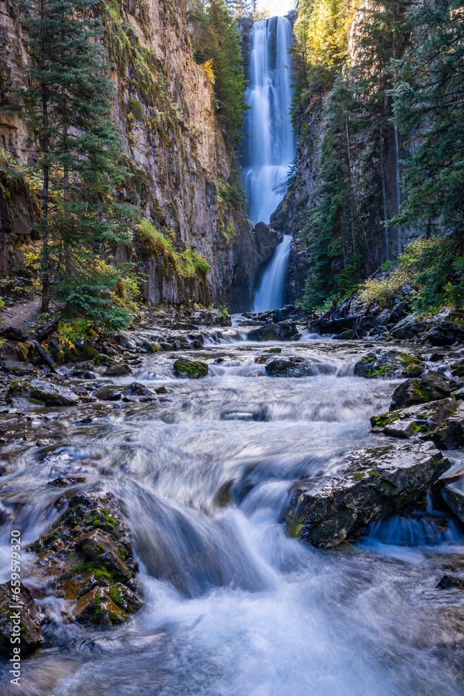 Obraz premium Mystic Falls, Waterfall in Southern Colorado,, America, USA.