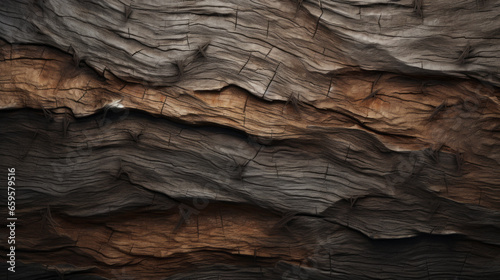 An uneven, rugged background of a bark-like material 