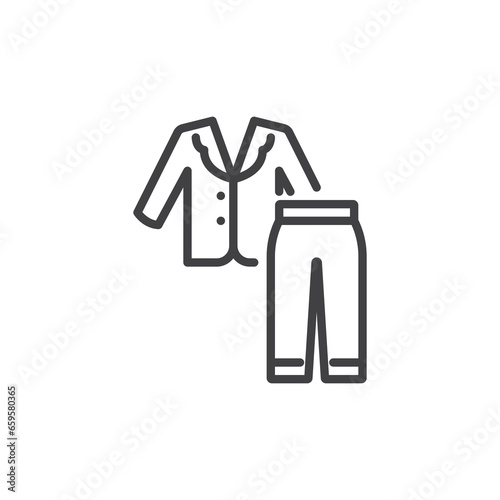 Christmas Pajamas line icon