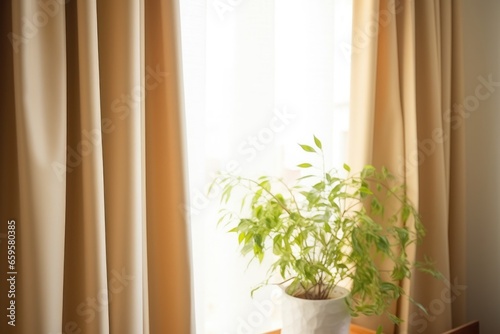 thermal insulated curtains hanging by a window © altitudevisual