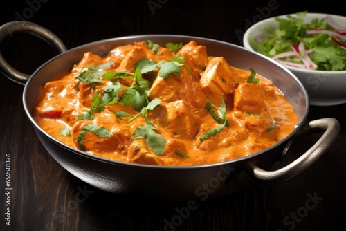 high definition photo of chicken tikka masala curry