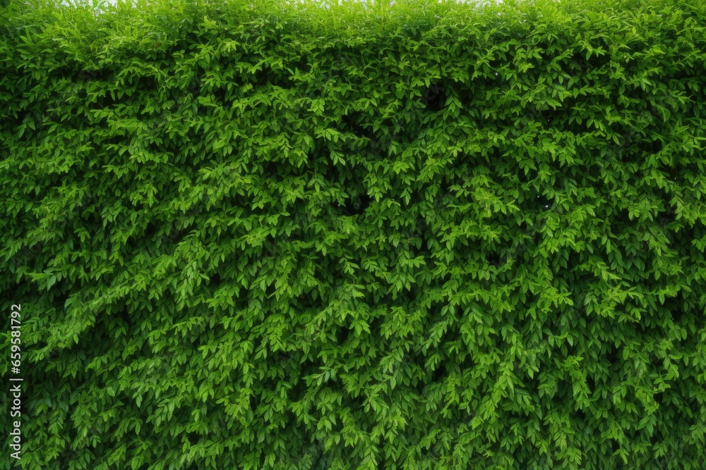green hedge used as a natural fence green hedge used as a natural fence