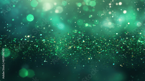 Green Sparkles Abstract Background © M.Gierczyk