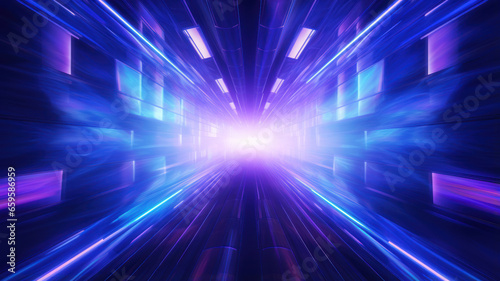 Eternal Light Tunnel, Abstract Infinity Background
