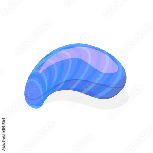 3D Isometric Flat Vector Set of Seashells  Ocean Cockleshells. Item 2