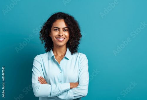 Portrait of a confident woman isolated from the background