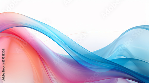 Pastel colors abstract wave background. Futuristic glowing shape. Generative Ai © marcin jucha
