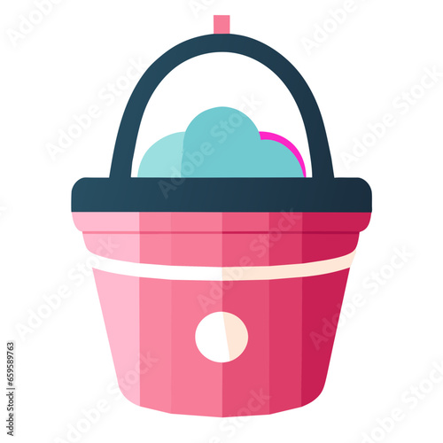 Basket icon in flat style isolated on white background. Vector illustration. generative AI © BOXS