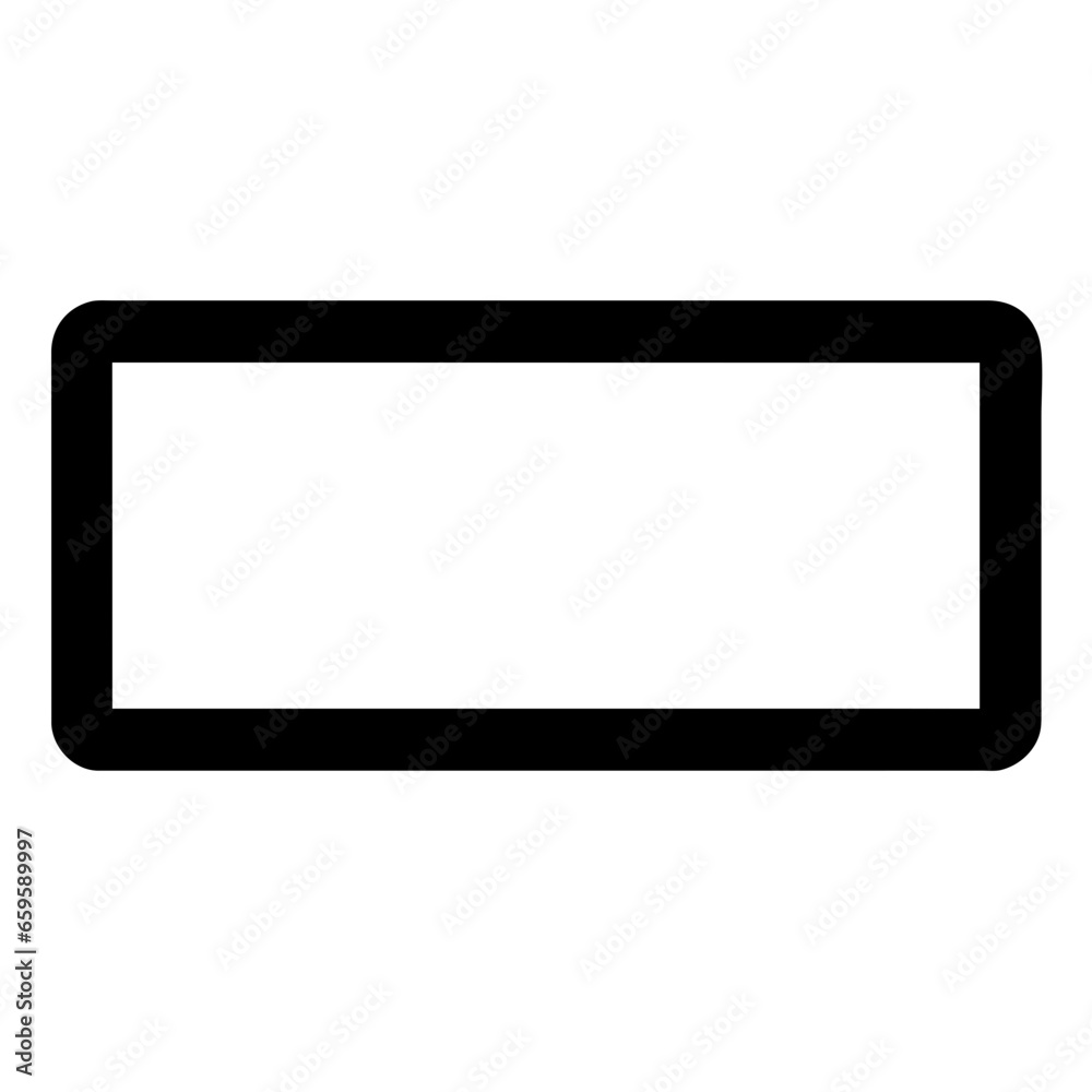 Simple black blank rectangle isolated on a white background. Vector illustration. AI generated Simple black blank rectangle isolated on a white background. Vector illustration. AI generated