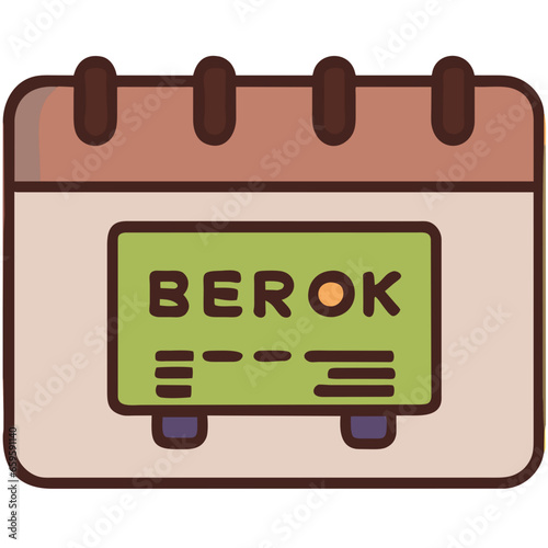 Calendar icon, business and office related vector illustration, eps10 generative AI