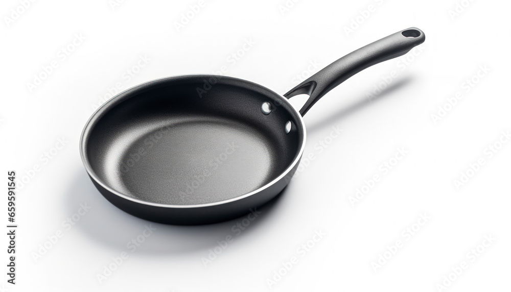 frying pan on a white solid background frying pan on a white solid background
