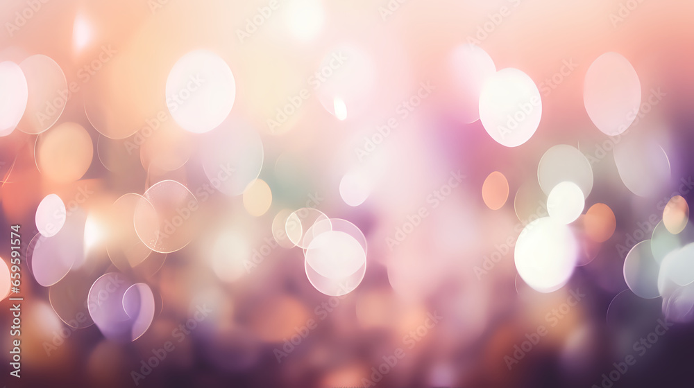 Abstract pink background with bokeh defocused lights. Generative AI.