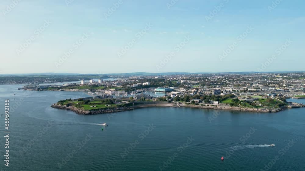Approaching Royal William Yard and Devil's Point in Plymouth Approaching Royal William Yard and Devil's Point in Plymouth