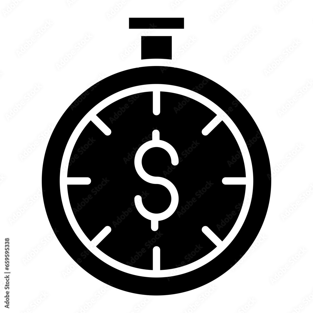 Solid Timer icon Solid Timer icon