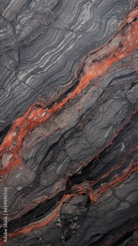 Detailed capture of the grainy texture of a polished granite slab. Detailed capture of the grainy texture of a polished granite slab.