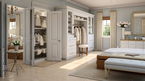 Master Suite with a Walk-In Closet and a Dressing Area with a Vanity.