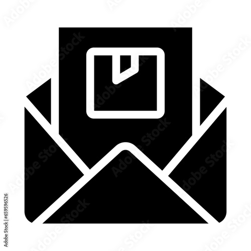 Solid Package Box Mail icon
