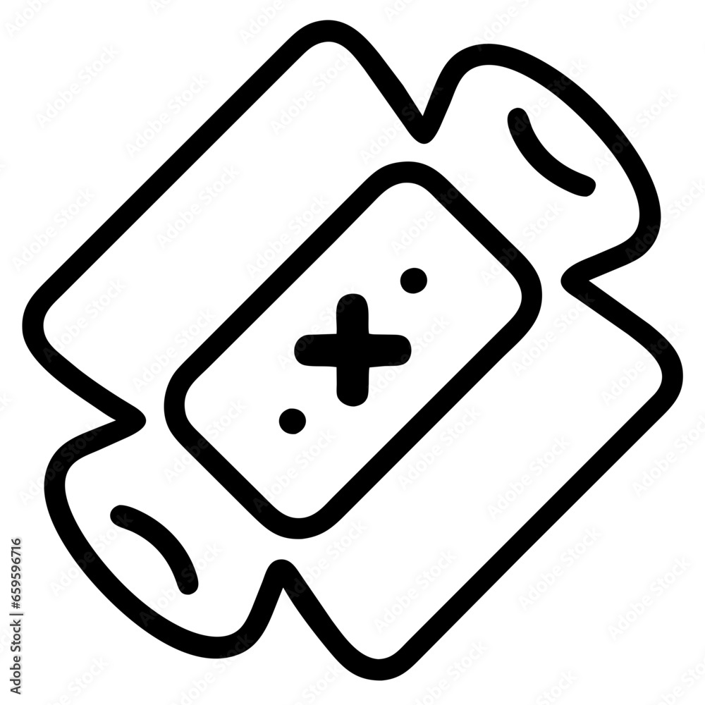 Obraz premium Medical icon. Outline medical icon for web design isolated on white background AI Generated