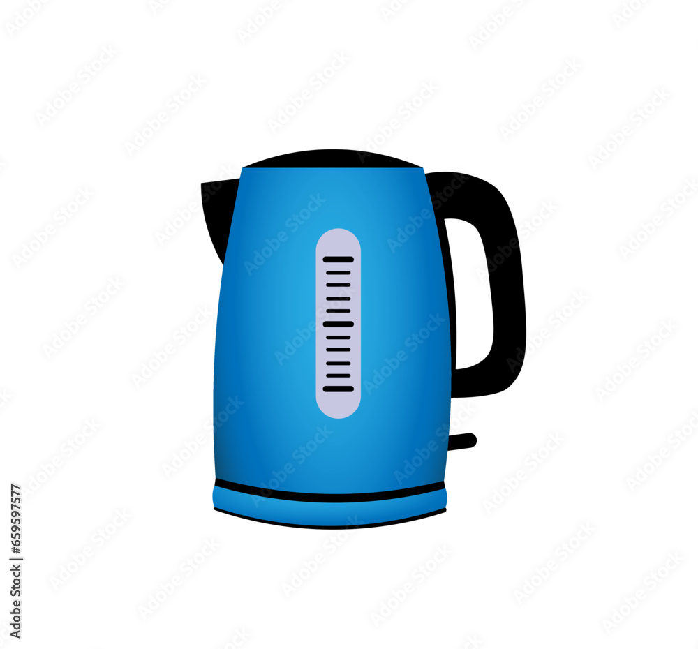Vector illustration of an electric kettle on a white background Vector illustration of an electric kettle on a white background