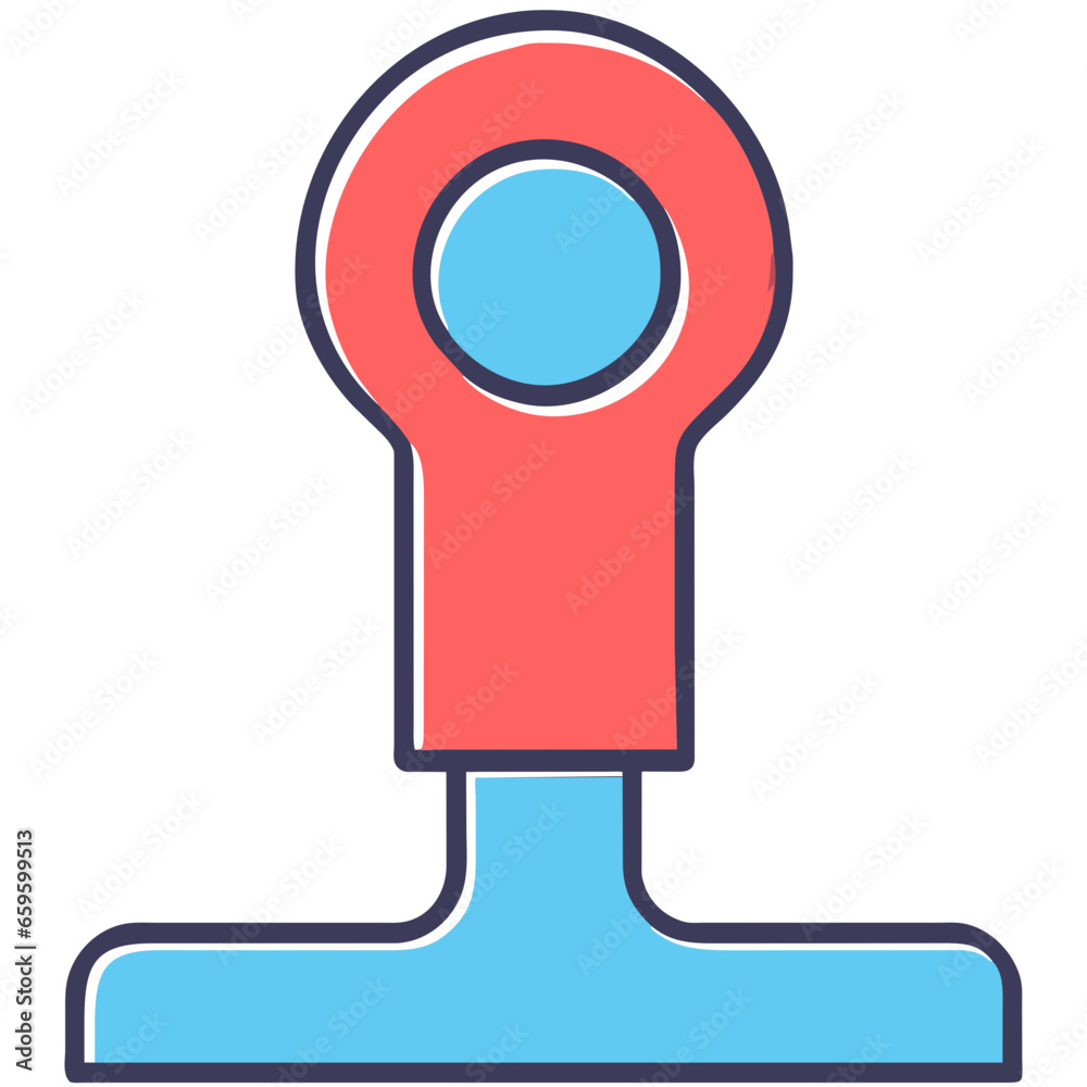 Red and blue joystick icon in flat style on white background. Vector illustration AI Generated Red and blue joystick icon in flat style on white background. Vector illustration AI Generated